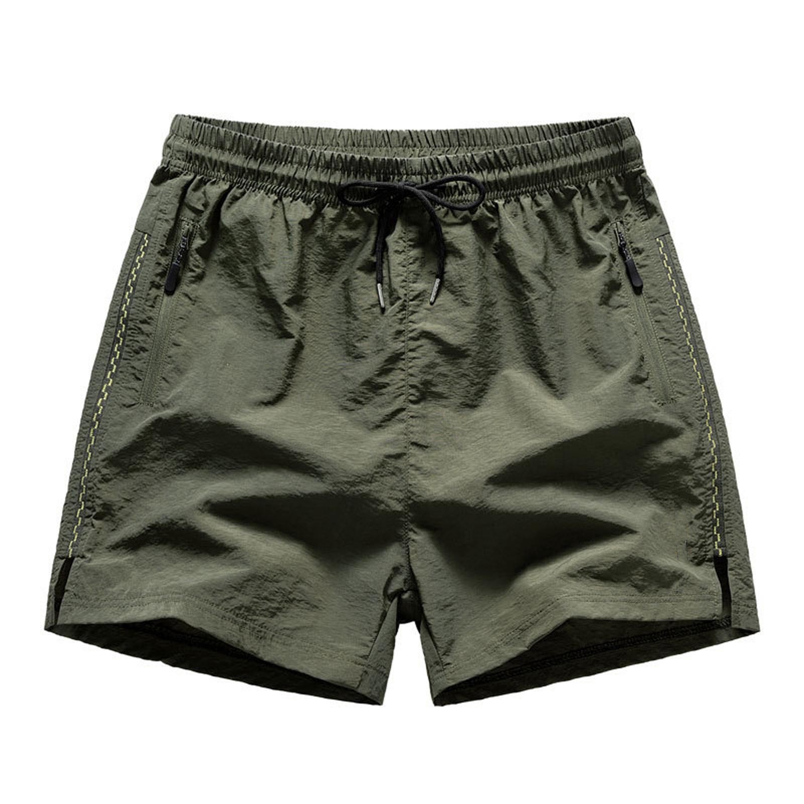 thumbnail image 2 of Pantalones cortos deportivos europeos de color liso con costuras laterales para hombre - Elásticos, transpirables y de secado rápido, 3/4 de largo, 2 of 5